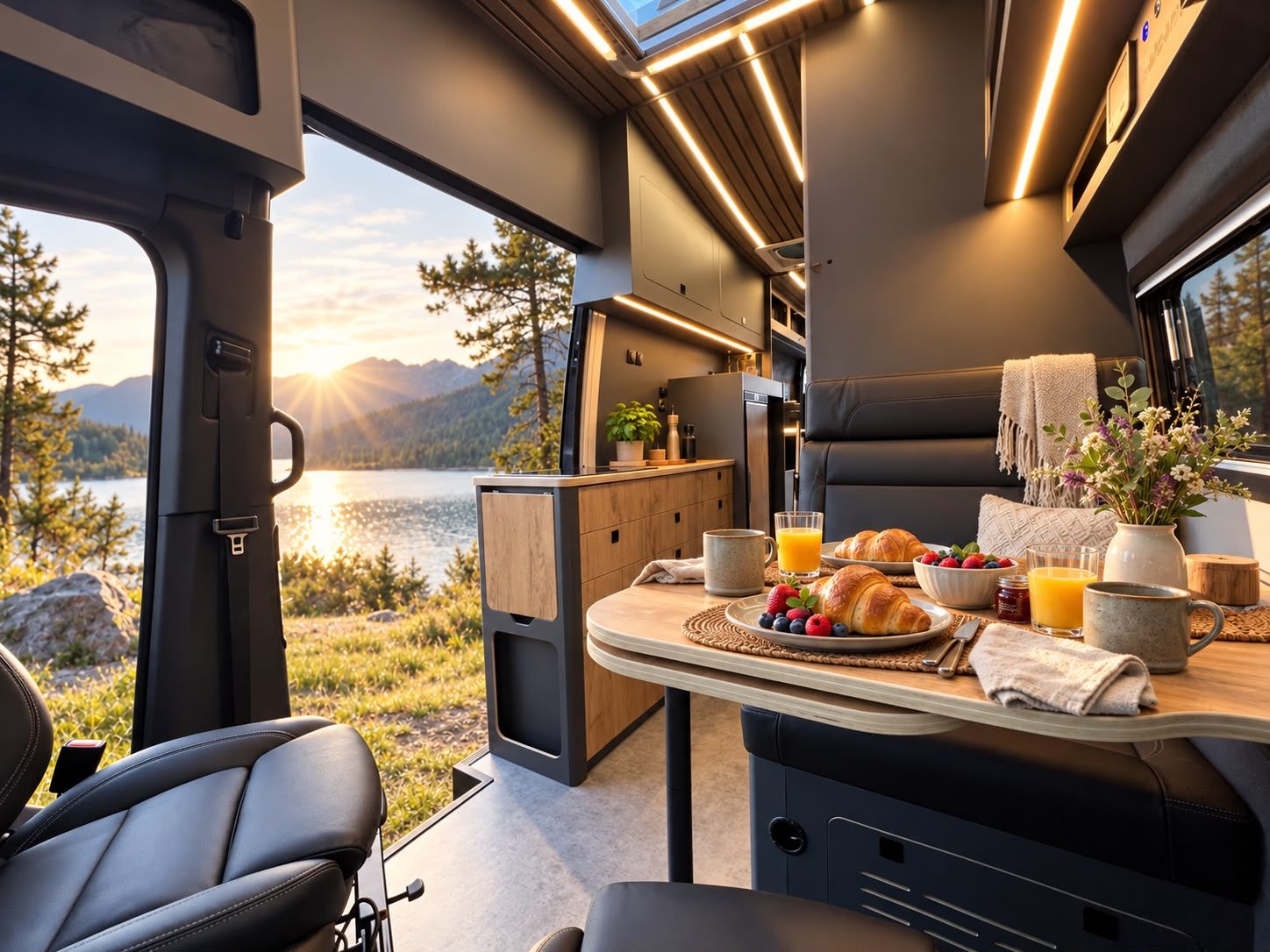Wiemobil Campervan mit schickem Interieur - moderne Innendesign nach Kundenwunsch bei Campervans von Wiemobil